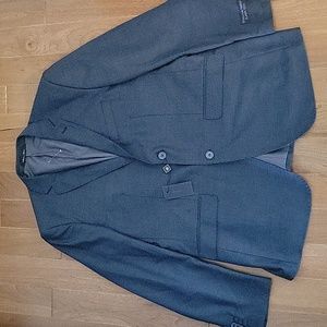 NWT Brunello Blue Super 120s Rayon and Poly Blazer Suit Coat 42 R